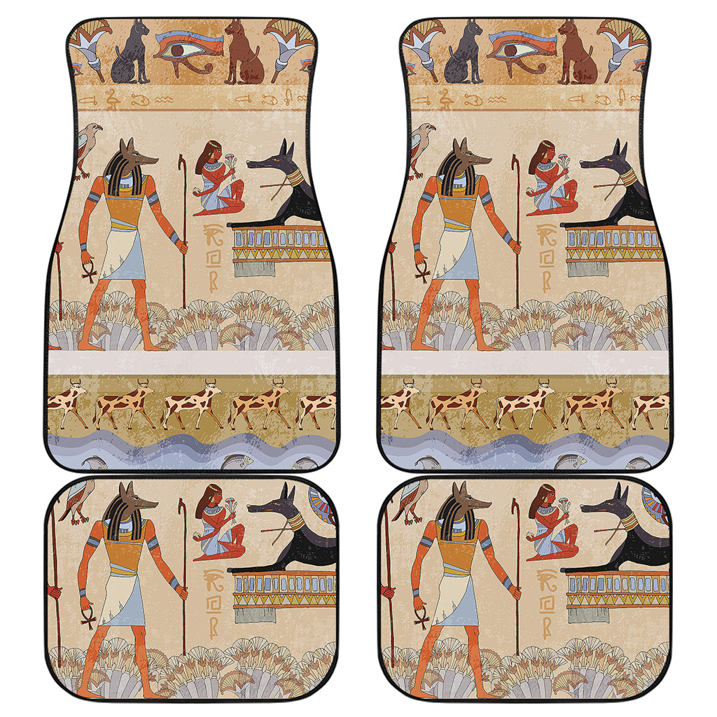 Egyptian Gods And Pharaohs Print Front and Back Car Floor Mats