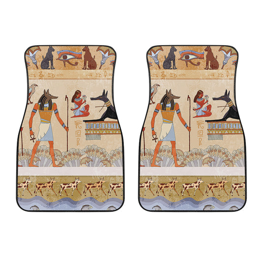 Egyptian Gods And Pharaohs Print Front Car Floor Mats