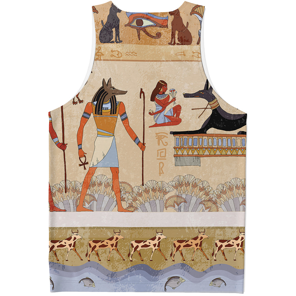 Egyptian Gods And Pharaohs Print Men's Tank Top