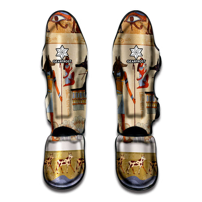 Egyptian Gods And Pharaohs Print Muay Thai Shin Guard