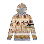 Egyptian Gods And Pharaohs Print Pullover Hoodie