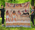 Egyptian Gods And Pharaohs Print Quilt