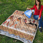 Egyptian Gods And Pharaohs Print Quilt
