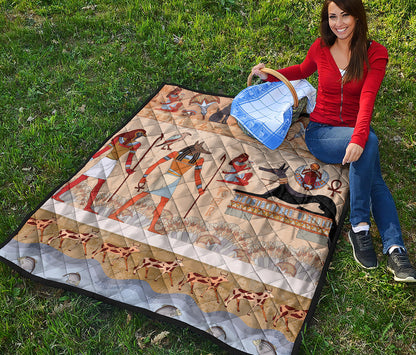 Egyptian Gods And Pharaohs Print Quilt