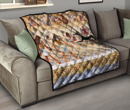 Egyptian Gods And Pharaohs Print Quilt