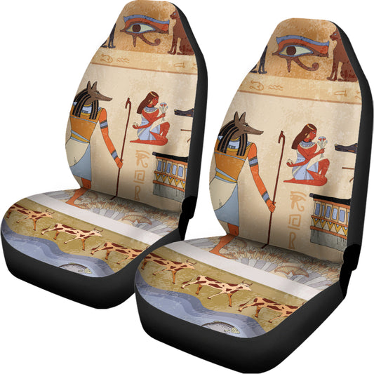 Egyptian Gods And Pharaohs Print Universal Fit Car Seat Covers