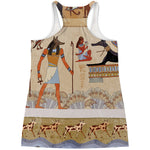 Egyptian Gods And Pharaohs Print Women's Racerback Tank Top