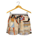 Egyptian Gods And Pharaohs Print Women's Shorts