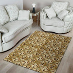 Egyptian Hieroglyphs Pattern Print Area Rug