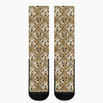 Egyptian Hieroglyphs Pattern Print Crew Socks