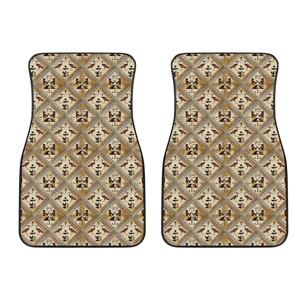 Egyptian Hieroglyphs Pattern Print Front Car Floor Mats