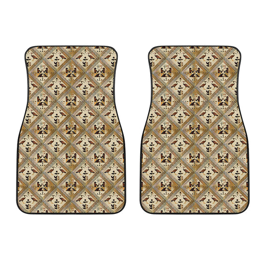 Egyptian Hieroglyphs Pattern Print Front Car Floor Mats