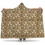 Egyptian Hieroglyphs Pattern Print Hooded Blanket