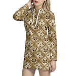 Egyptian Hieroglyphs Pattern Print Hoodie Dress