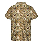 Egyptian Hieroglyphs Pattern Print Men's Short Sleeve Shirt