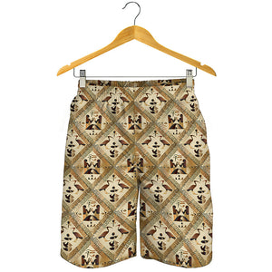 Egyptian Hieroglyphs Pattern Print Men's Shorts