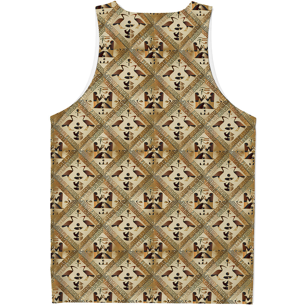 Egyptian Hieroglyphs Pattern Print Men's Tank Top