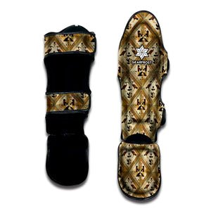 Egyptian Hieroglyphs Pattern Print Muay Thai Shin Guard