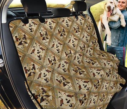 Egyptian Hieroglyphs Pattern Print Pet Car Back Seat Cover
