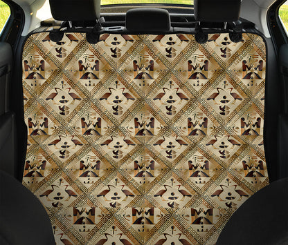 Egyptian Hieroglyphs Pattern Print Pet Car Back Seat Cover