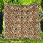 Egyptian Hieroglyphs Pattern Print Quilt