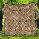 Egyptian Hieroglyphs Pattern Print Quilt