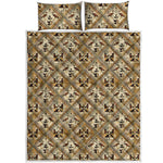 Egyptian Hieroglyphs Pattern Print Quilt Bed Set