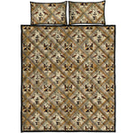 Egyptian Hieroglyphs Pattern Print Quilt Bed Set