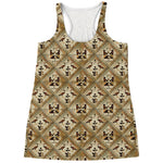 Egyptian Hieroglyphs Pattern Print Women's Racerback Tank Top