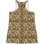 Egyptian Hieroglyphs Pattern Print Women's Racerback Tank Top