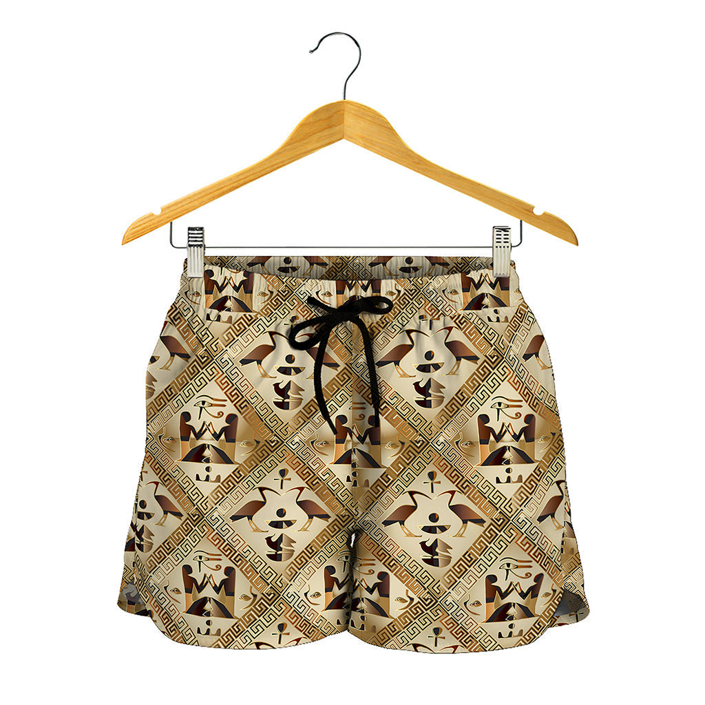 Egyptian Hieroglyphs Pattern Print Women's Shorts