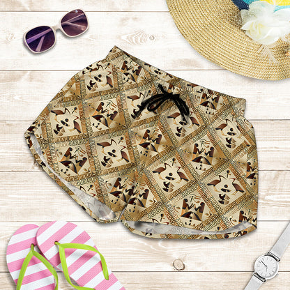 Egyptian Hieroglyphs Pattern Print Women's Shorts