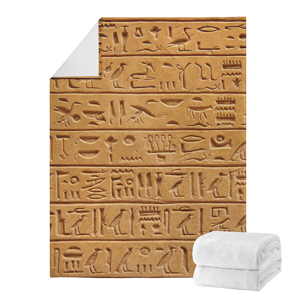 Egyptian Hieroglyphs Print Blanket