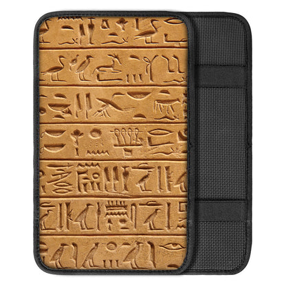 Egyptian Hieroglyphs Print Car Center Console Cover