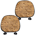 Egyptian Hieroglyphs Print Car Headrest Covers