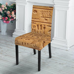 Egyptian Hieroglyphs Print Dining Chair Slipcover