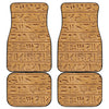 Egyptian Hieroglyphs Print Front and Back Car Floor Mats