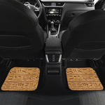 Egyptian Hieroglyphs Print Front and Back Car Floor Mats