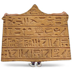 Egyptian Hieroglyphs Print Hooded Blanket