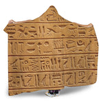 Egyptian Hieroglyphs Print Hooded Blanket