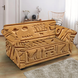 Egyptian Hieroglyphs Print Loveseat Slipcover