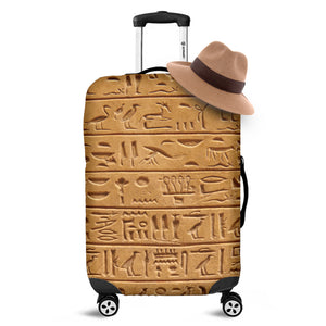 Egyptian Hieroglyphs Print Luggage Cover