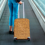 Egyptian Hieroglyphs Print Luggage Cover