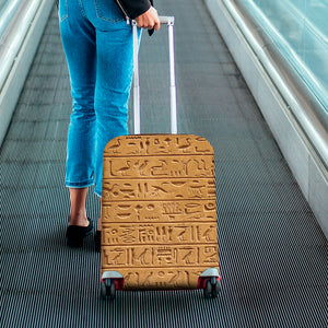 Egyptian Hieroglyphs Print Luggage Cover