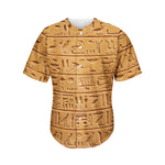 Egyptian Hieroglyphs Print Men's Baseball Jersey