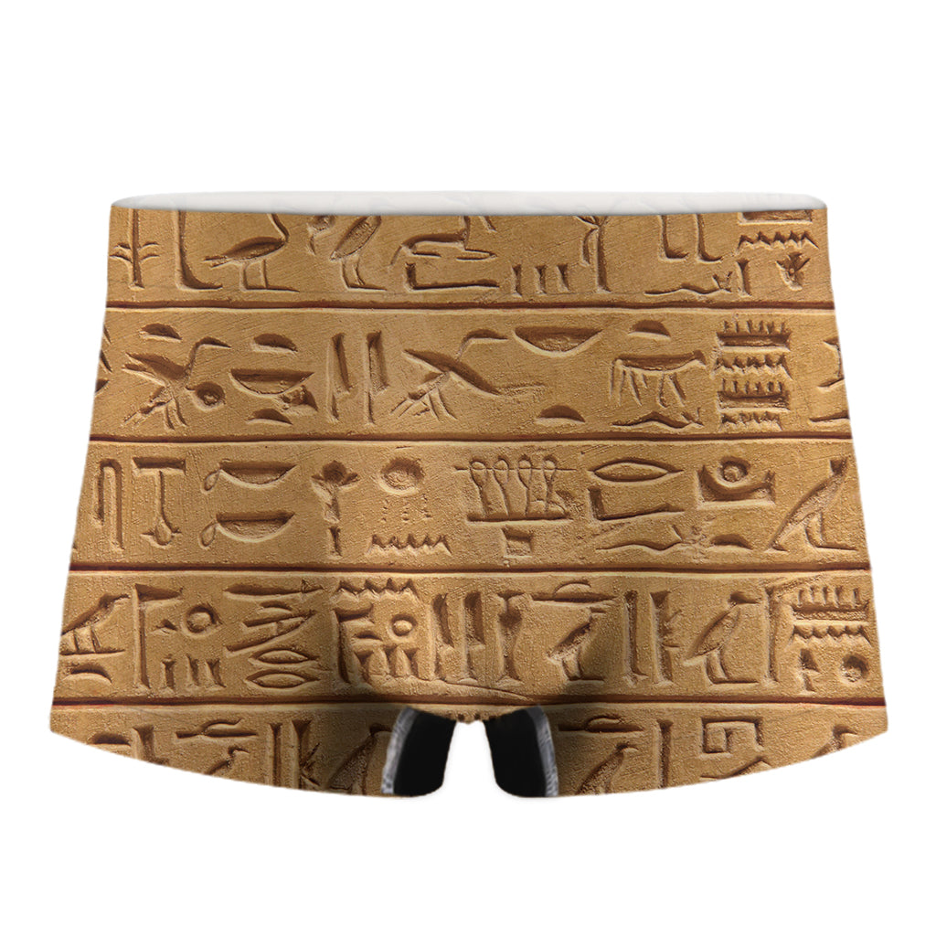 Egyptian Hieroglyphs Print Men's Boxer Briefs