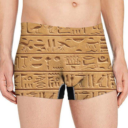 Egyptian Hieroglyphs Print Men's Boxer Briefs