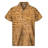 Egyptian Hieroglyphs Print Men's Short Sleeve Shirt