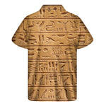 Egyptian Hieroglyphs Print Men's Short Sleeve Shirt