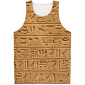 Egyptian Hieroglyphs Print Men's Tank Top